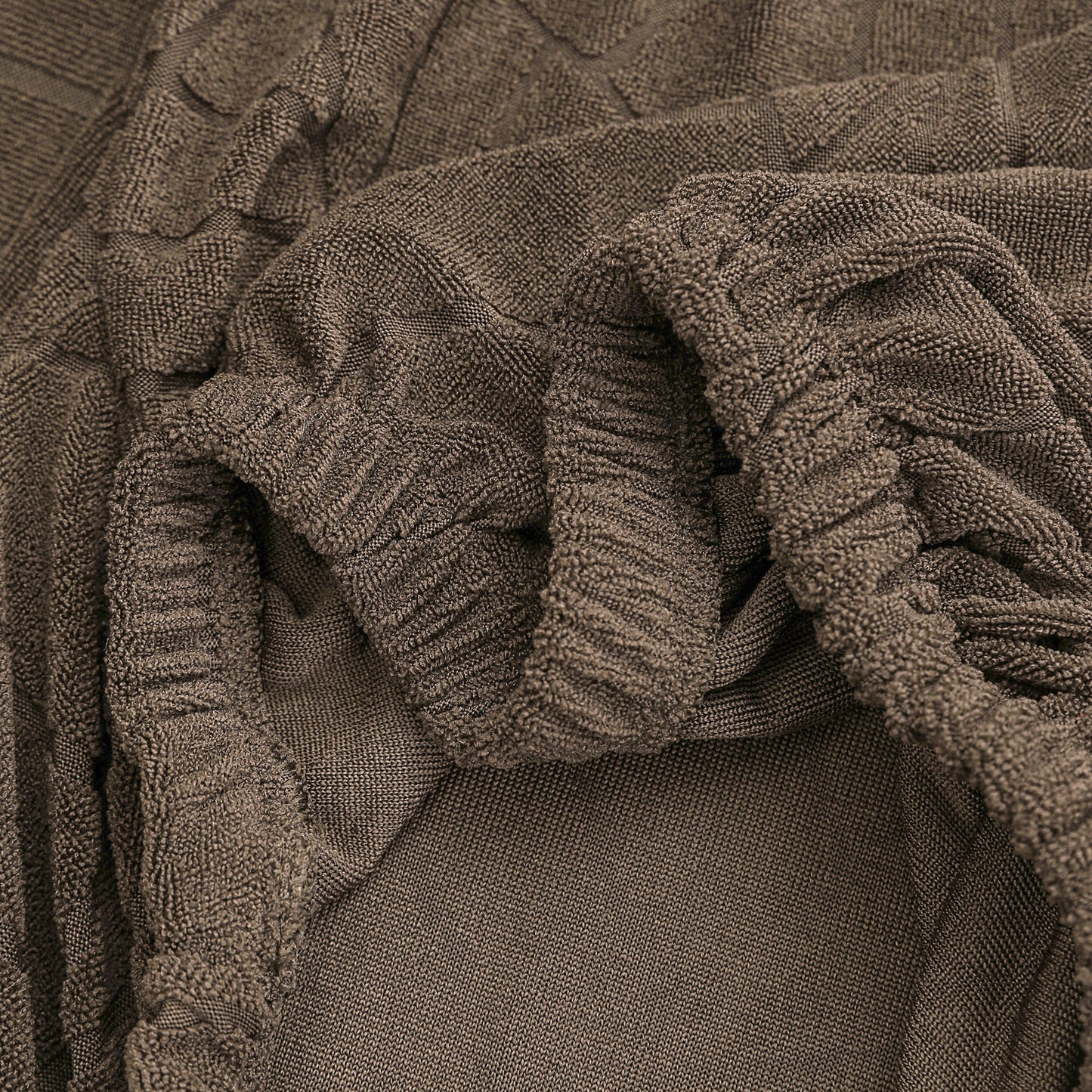 Polyester 100% Waterproof Leaf Pattern Chair Covers in Taupe