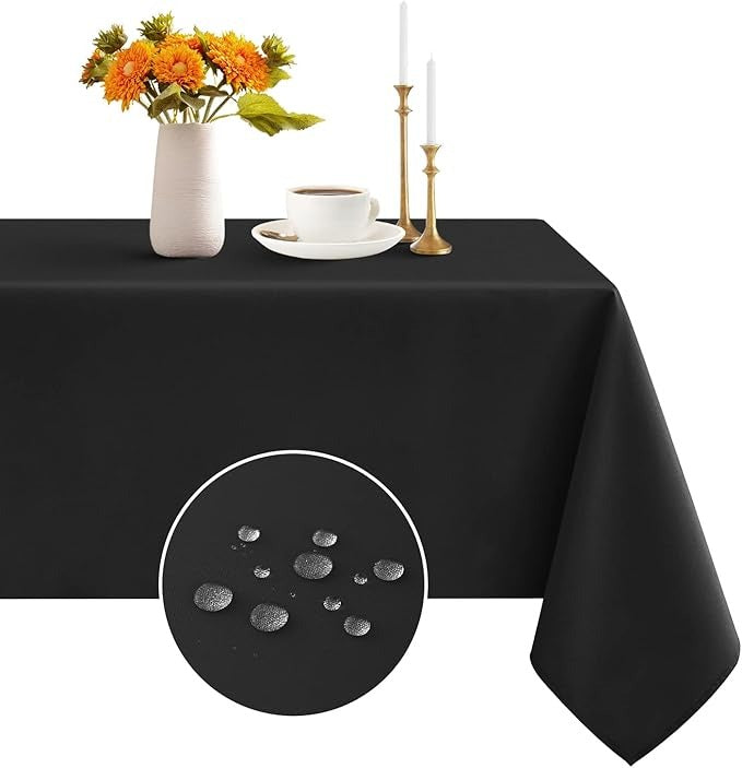 Classic Polyester Table Linen in Black