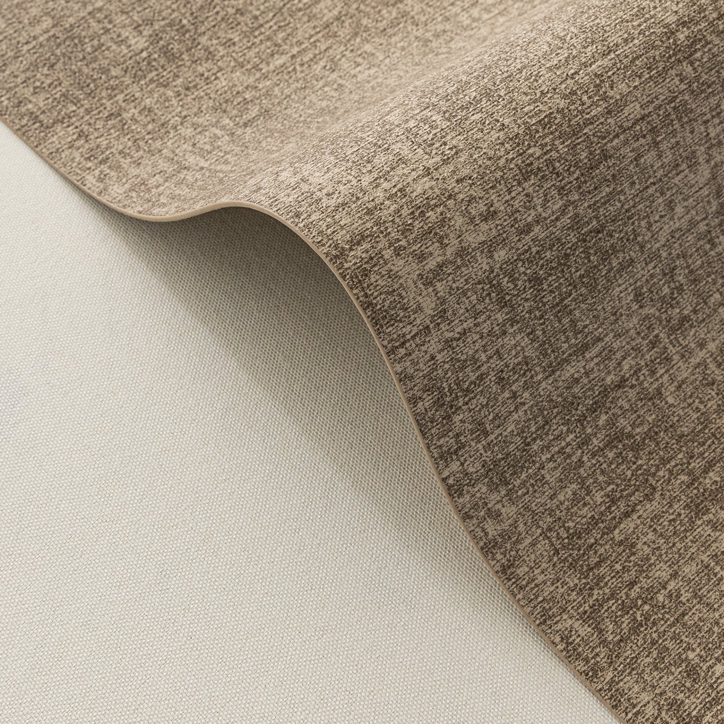 Polyurethane Linen-textured 100% Waterproof Oil-Proof Wipeable Heat Resistant Placemats Set in Khaki