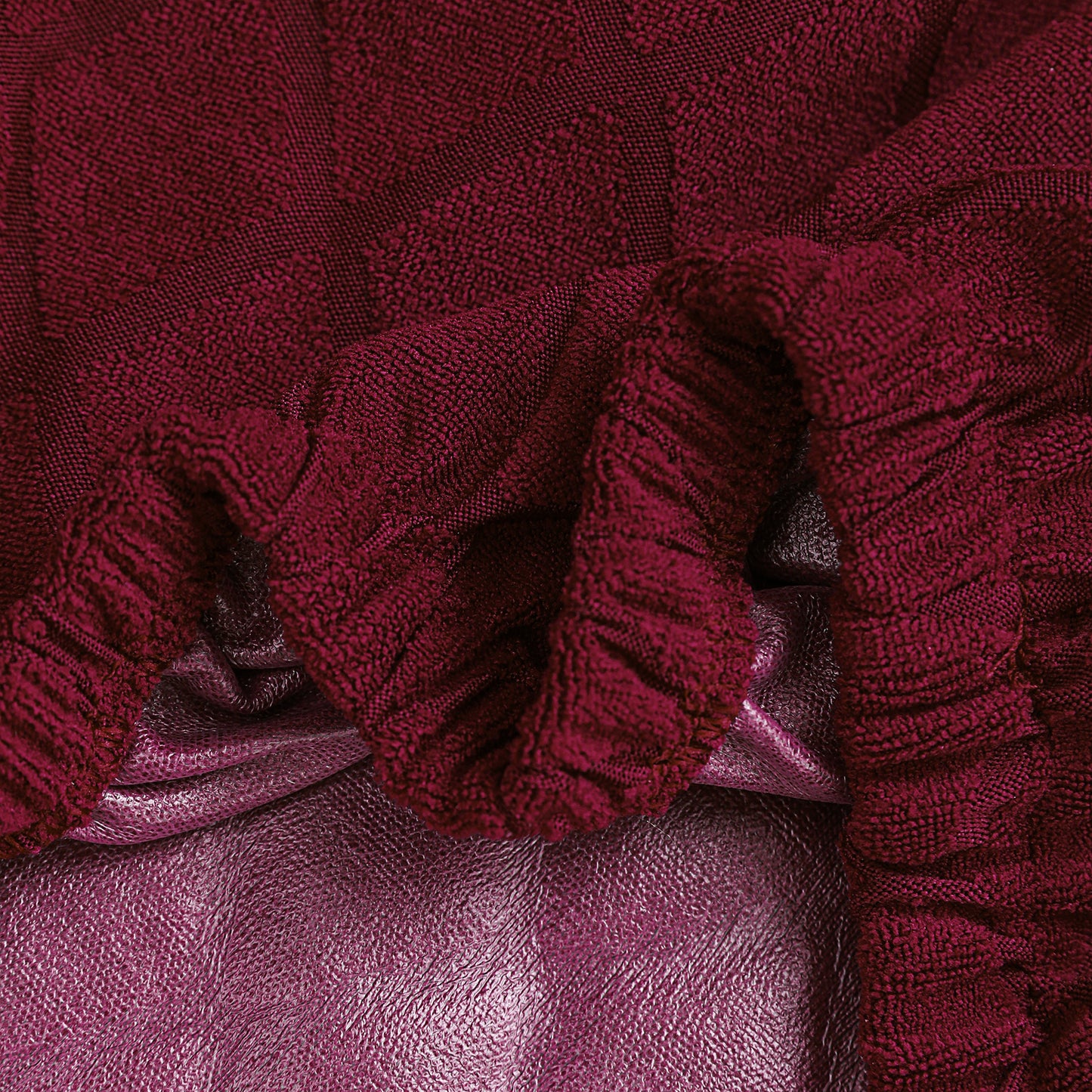 Polyester 100% Waterproof Diamond Pattern Chair Covers in Burgundy