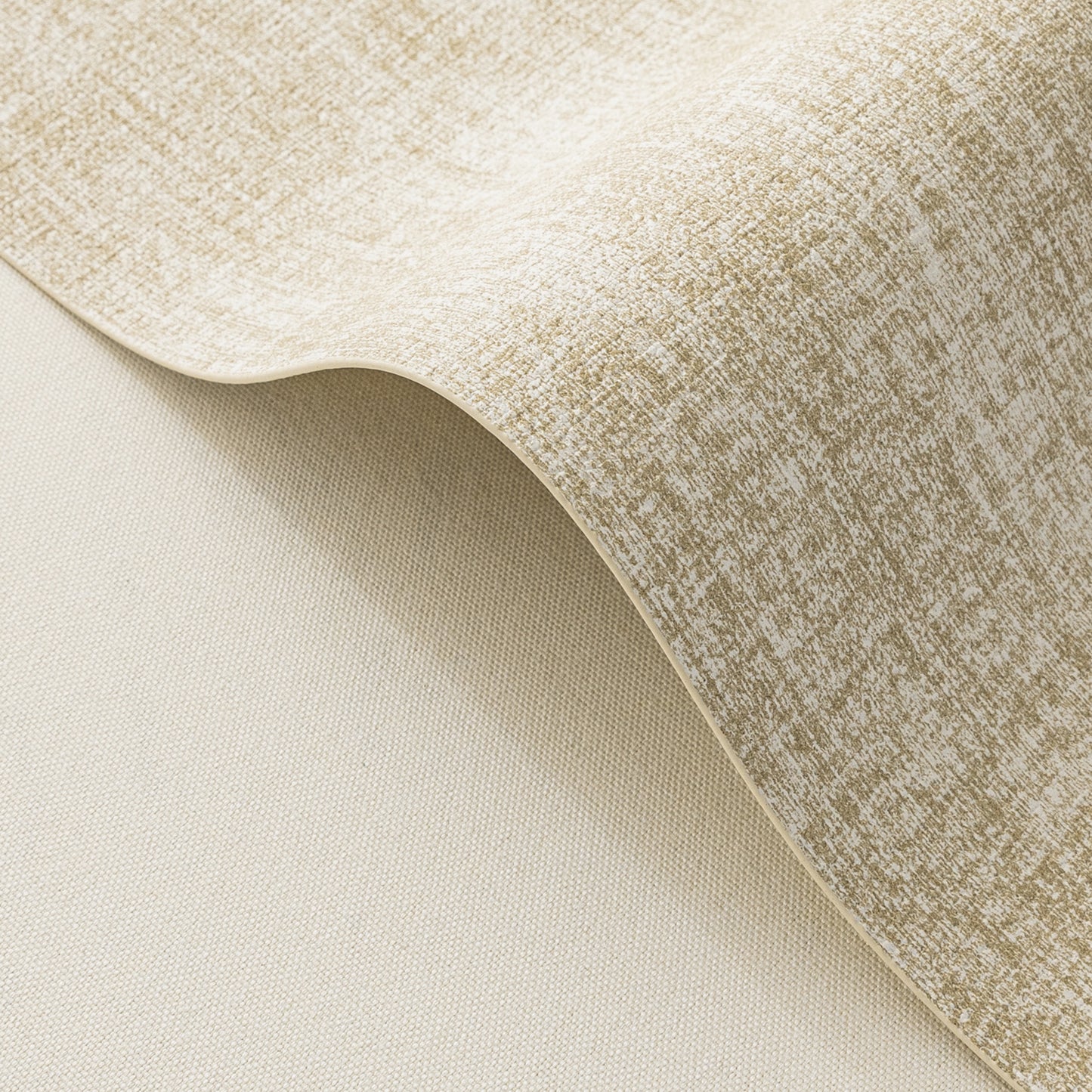 Polyurethane Linen-textured 100% Waterproof Oil-Proof Wipeable Heat Resistant Placemats Set in Beige