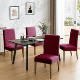 Polyester 100% Waterproof Diamond Pattern Chair Covers in Burgundy