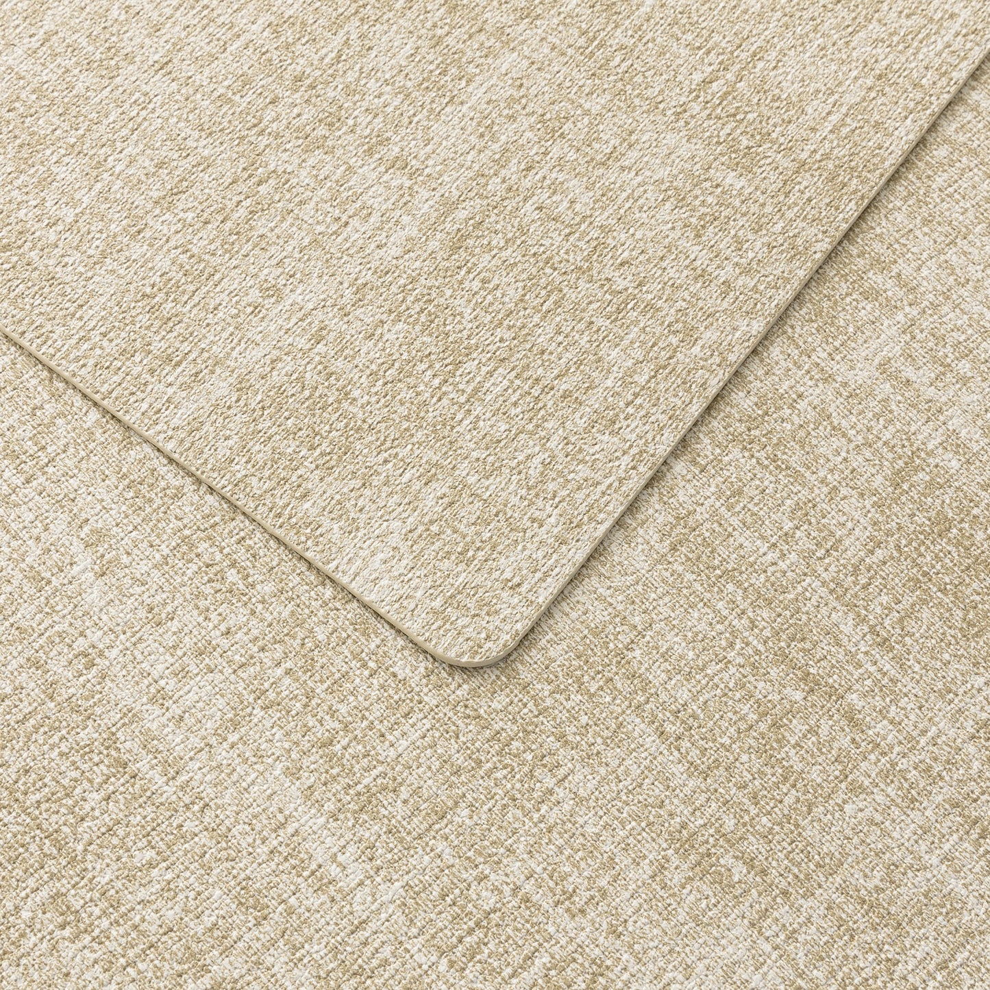 Polyurethane Linen-textured 100% Waterproof Oil-Proof Wipeable Heat Resistant Placemats Set in Beige