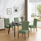 Polyester 100% Waterproof Leaf Pattern Chair Covers in Green