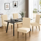 Polyester 100% Waterproof Leaves Pattern Chair Covers in Beige