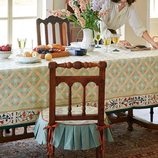 Chenille Victorian Linen Tablecloth