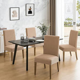Polyester 100% Waterproof Oblong Pattern Chair Covers in Khaki