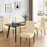 Polyester 100% Waterproof Leaf Pattern Chair Covers in Beige