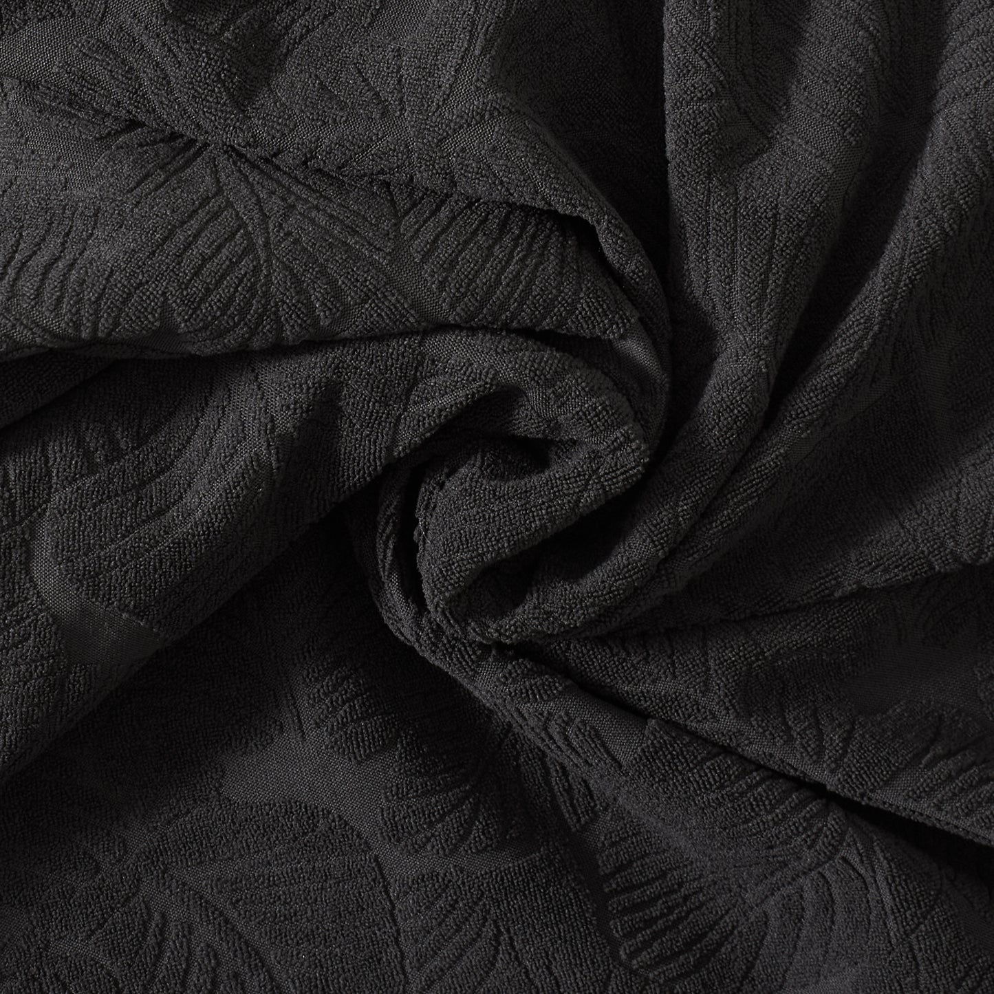 Polyester 100% Waterproof Leaves Pattern Chair Covers in Black