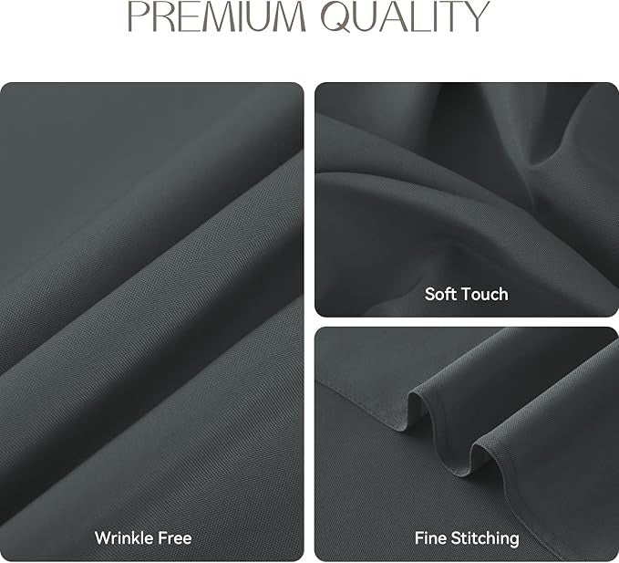 Classic Polyester Table Linen in Darkgrey