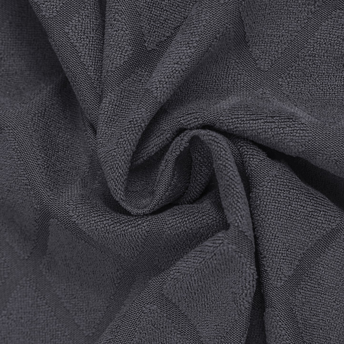 Polyester 100% Waterproof Diamond Pattern Chair Covers in Dark Grey