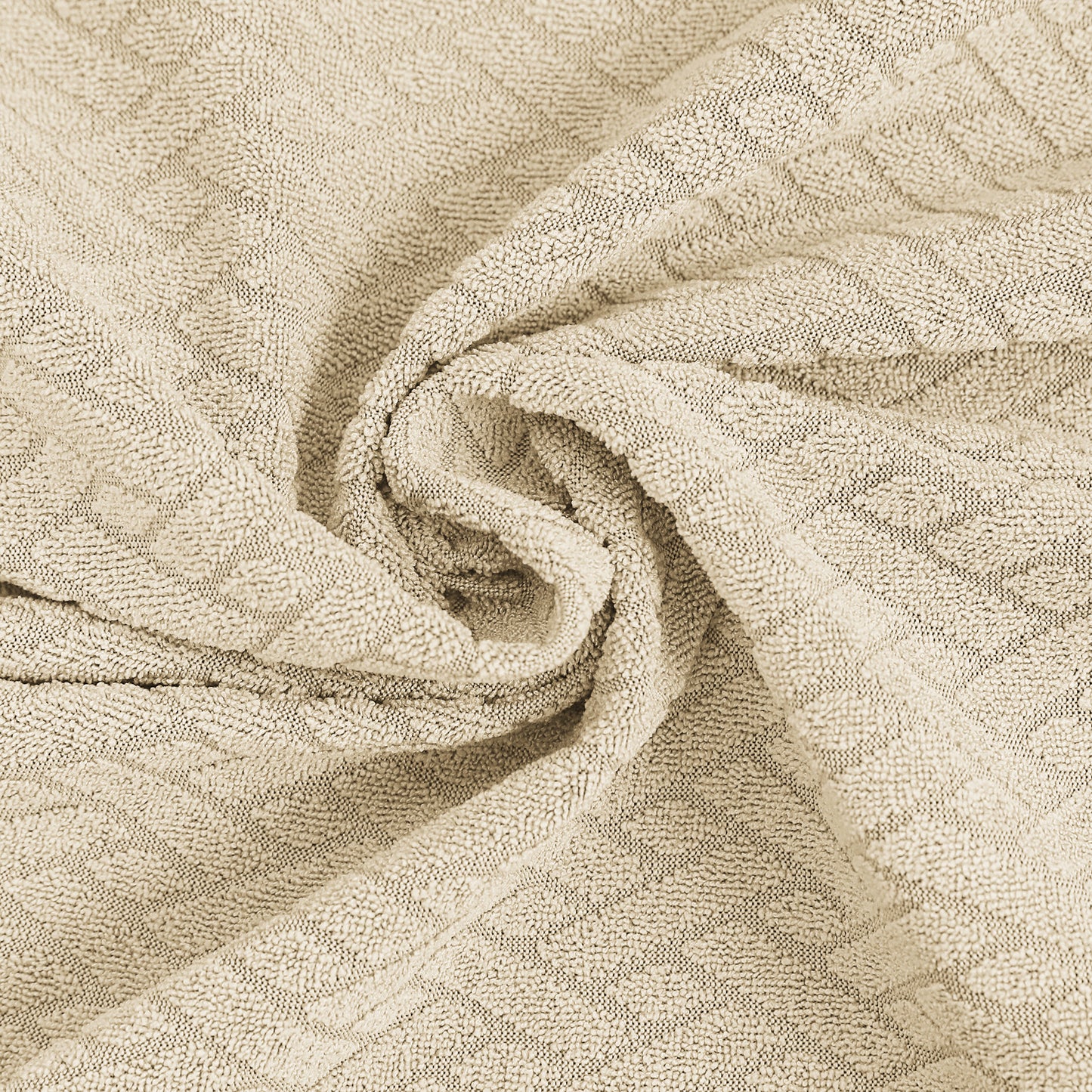 Polyester 100% Waterproof Oblong Pattern Chair Covers in Beige