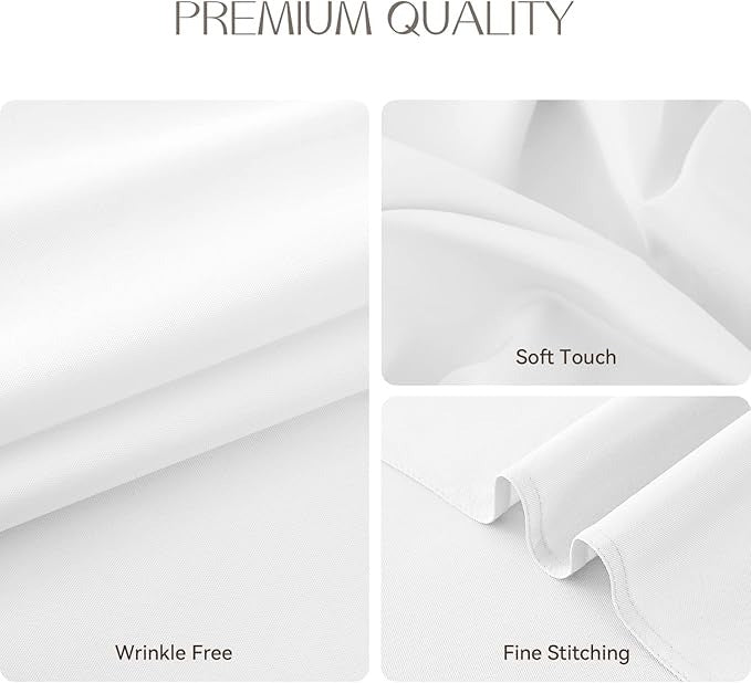 Classic Polyester Table Linen in White