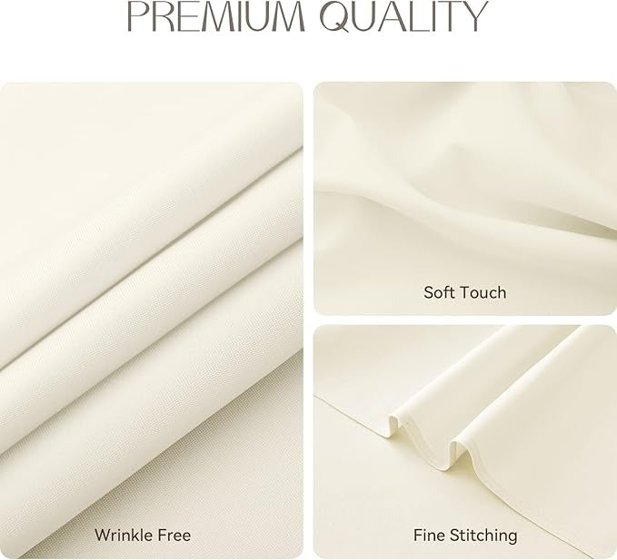 Classic Polyester Table Linen in Ivory