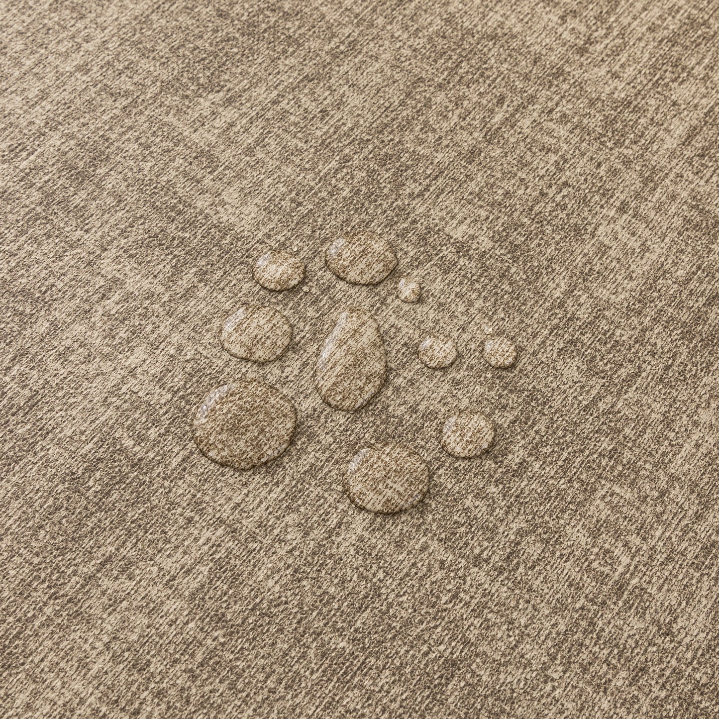 Polyurethane Linen-textured 100% Waterproof Oil-Proof Wipeable Heat Resistant Placemats Set in Khaki