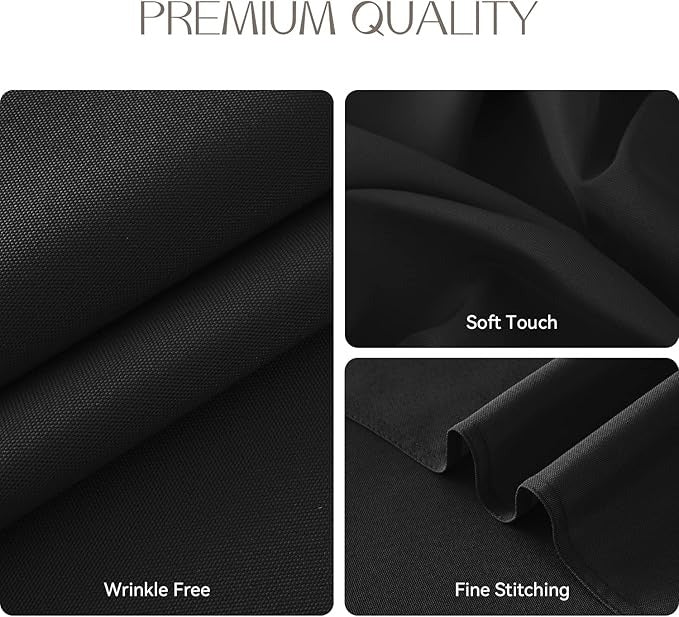 Classic Polyester Table Linen in Black