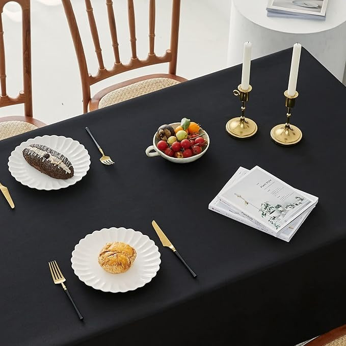 Classic Polyester Table Linen in Black