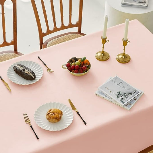 Classic Polyester Table Linen in Light Pink