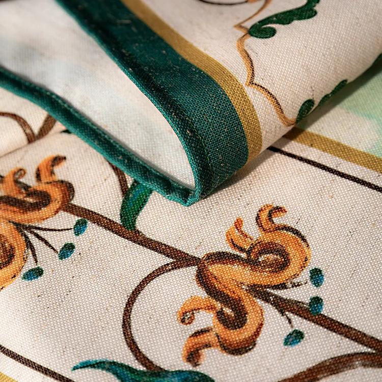 Chenille Victorian Linen Tablecloth