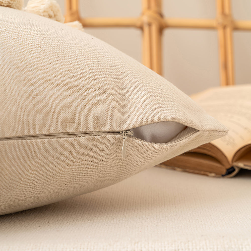 Jacquard Patchwork Throw Pillowcases - Bent Fringe