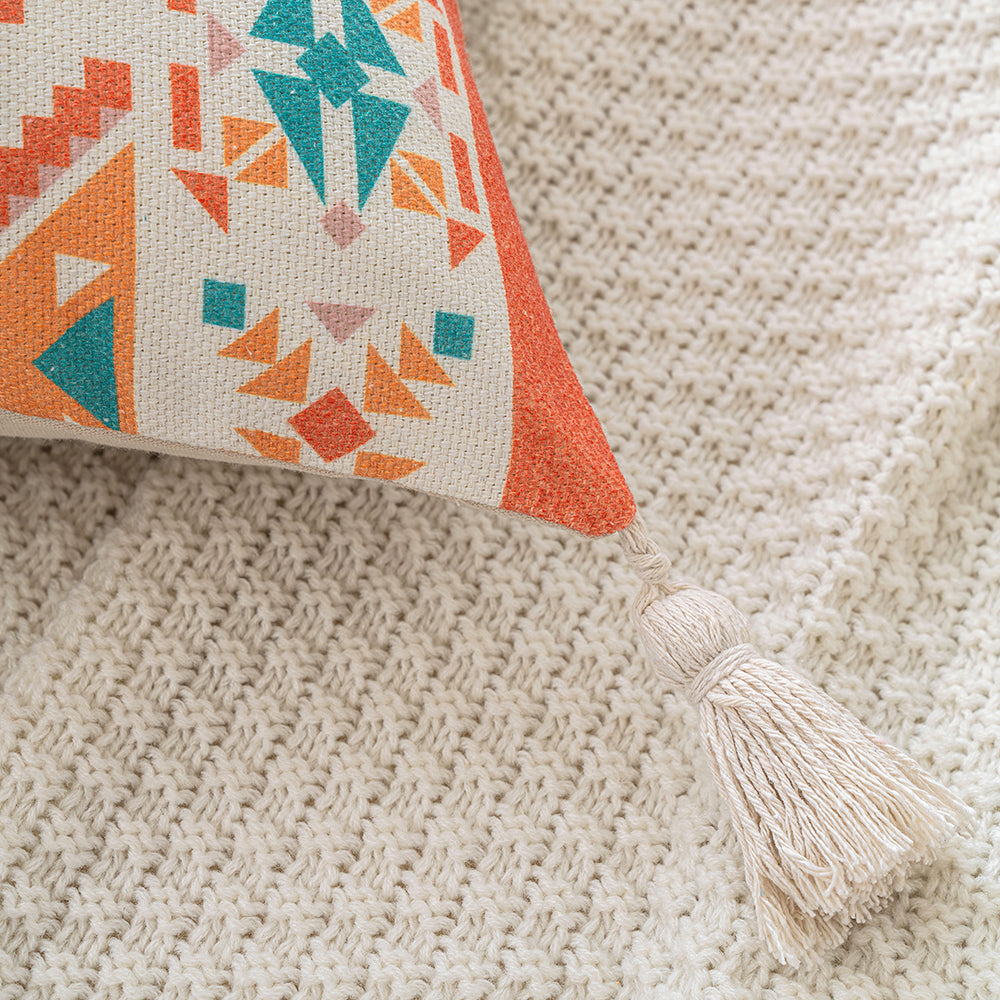 Triangle Pattern Bohemian Tufted Pillowcases