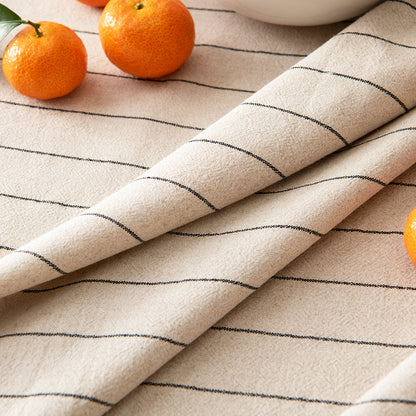 Airy Single-Stripe Linen-Cotton Tablecloth-Single-Stripe