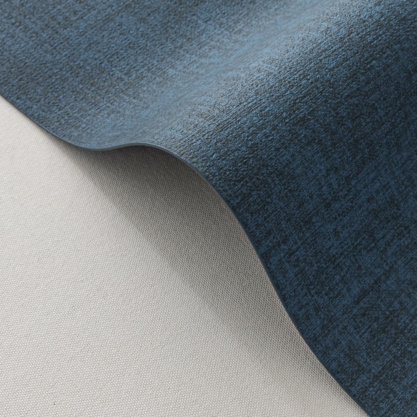 Polyurethane Linen-textured 100% Waterproof Oil-Proof Wipeable Heat Resistant Placemats Set in Navy Blue