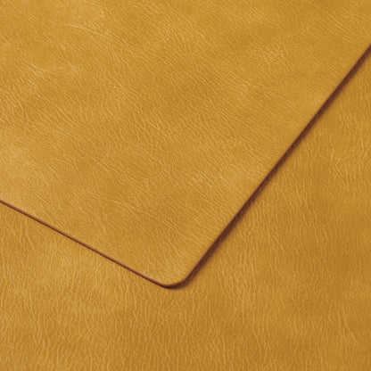 Polyurethane 100% Waterproof Oil-Proof Wipeable Heat Resistant Placemats Set in Yellow