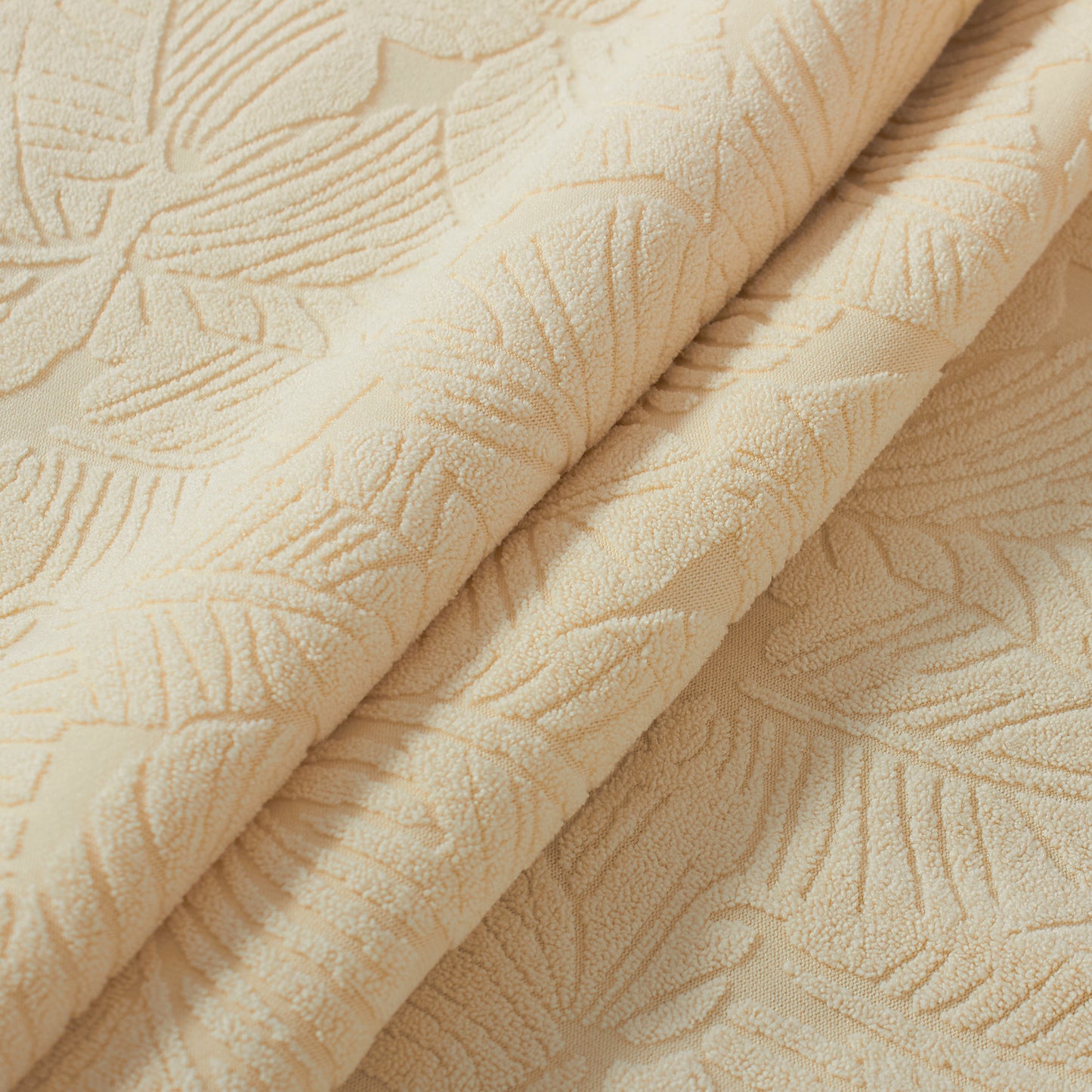 Polyester 100% Waterproof Leaves Pattern Chair Covers in Beige