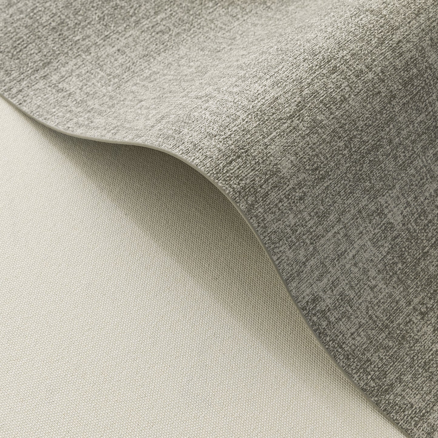 Polyurethane Linen-textured 100% Waterproof Oil-Proof Wipeable Heat Resistant Placemats Set in Light Grey