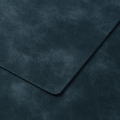 Polyurethane 100% Waterproof Oil-Proof Wipeable Heat Resistant Placemats Set in Navy Blue