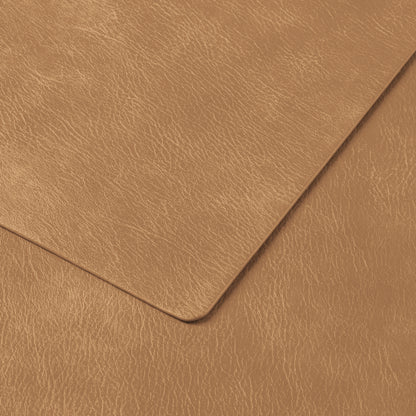 Polyurethane 100% Waterproof Oil-Proof Wipeable Heat Resistant Placemats Set in Camel