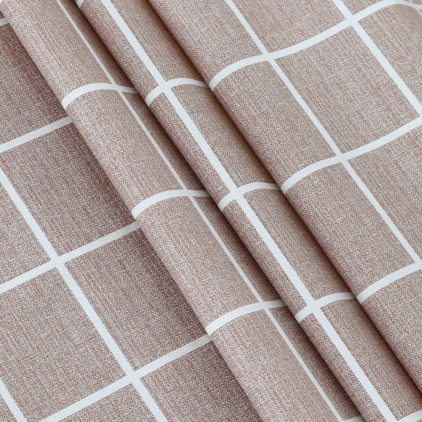 PVC Waterproof and Oil Resistant LargePlaid Tablecloth in Sand