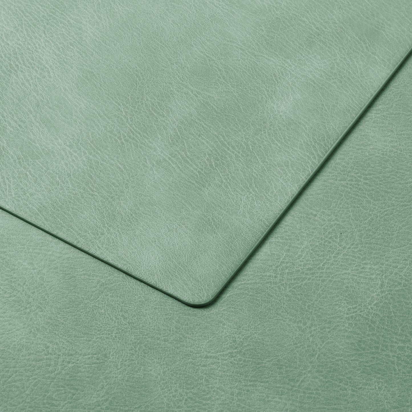 Polyurethane 100% Waterproof Oil-Proof Wipeable Heat Resistant Placemats Set in Green