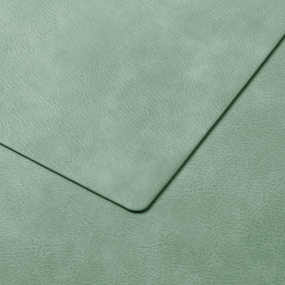 Polyurethane 100% Waterproof Oil-Proof Wipeable Heat Resistant Placemats Set in Green