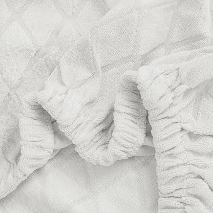 Polyester 100% Waterproof Diamond Pattern Chair Covers in White