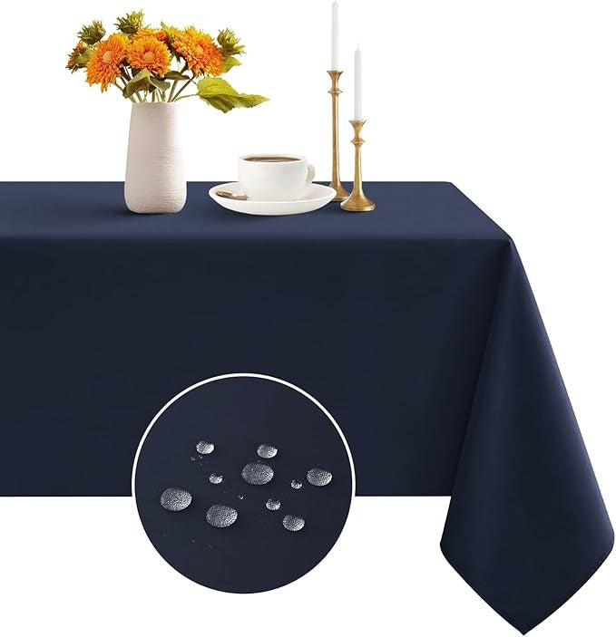 Classic Polyester Table Linen in Navy Blue