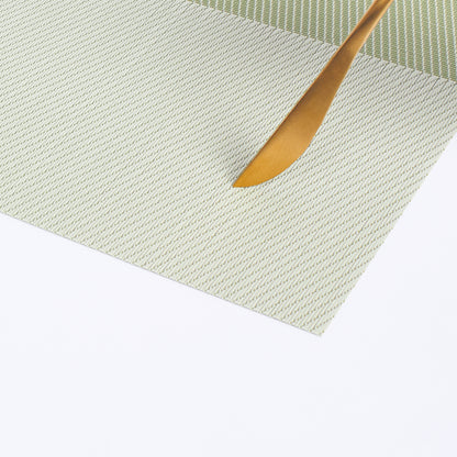 Plastic Woven Heat Resistant Placemats in Grass Green