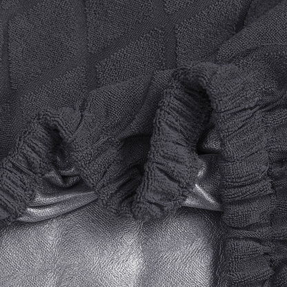 Polyester 100% Waterproof Diamond Pattern Chair Covers in Dark Grey