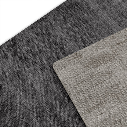 Polyurethane Linen-textured 100% Waterproof Oil-Proof Wipeable Heat Resistant Placemats Set in Dark Grey and Light Grey