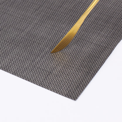 Plastic Woven Heat Resistant Placemats in Dark Grey