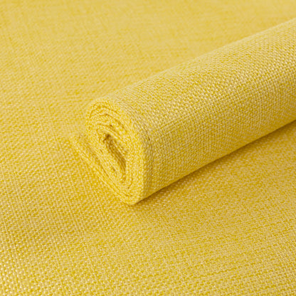 Polyester Burlap Waterproof Oil Resistant Wipeable Heat Resistant Placemats Set in Yellow