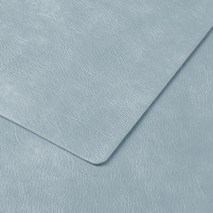Polyurethane 100% Waterproof Oil-Proof Wipeable Heat Resistant Placemats Set in Light Blue