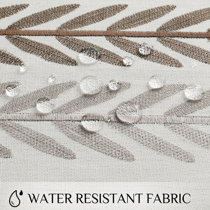Wrinkle-Resistant Cotton Blend Classic Tassel Tablecloth in Wine Leaf