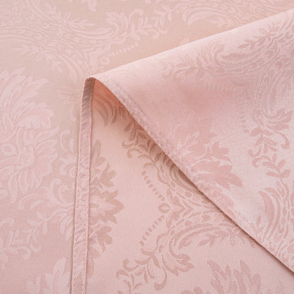 Polyester Jacquard Wellington Waterproof Damask Pattern Tablecloth in Light Pink