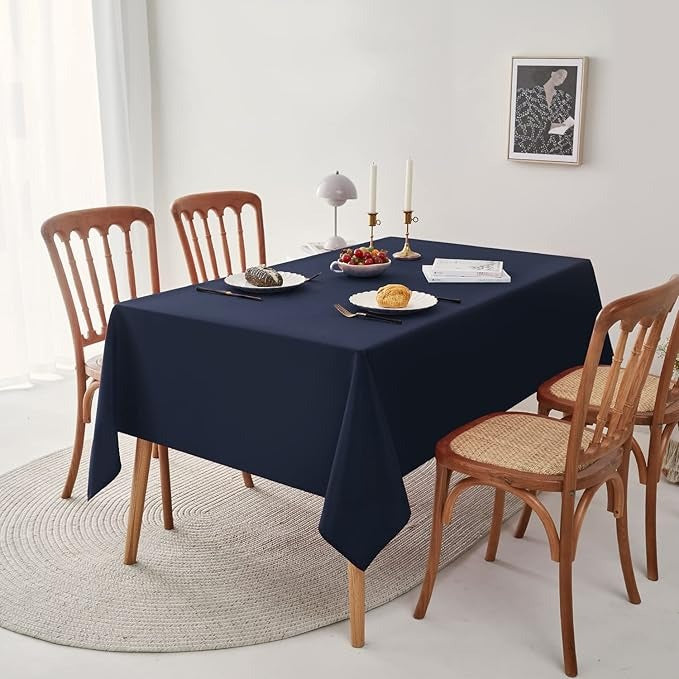 Classic Polyester Table Linen in Navy Blue