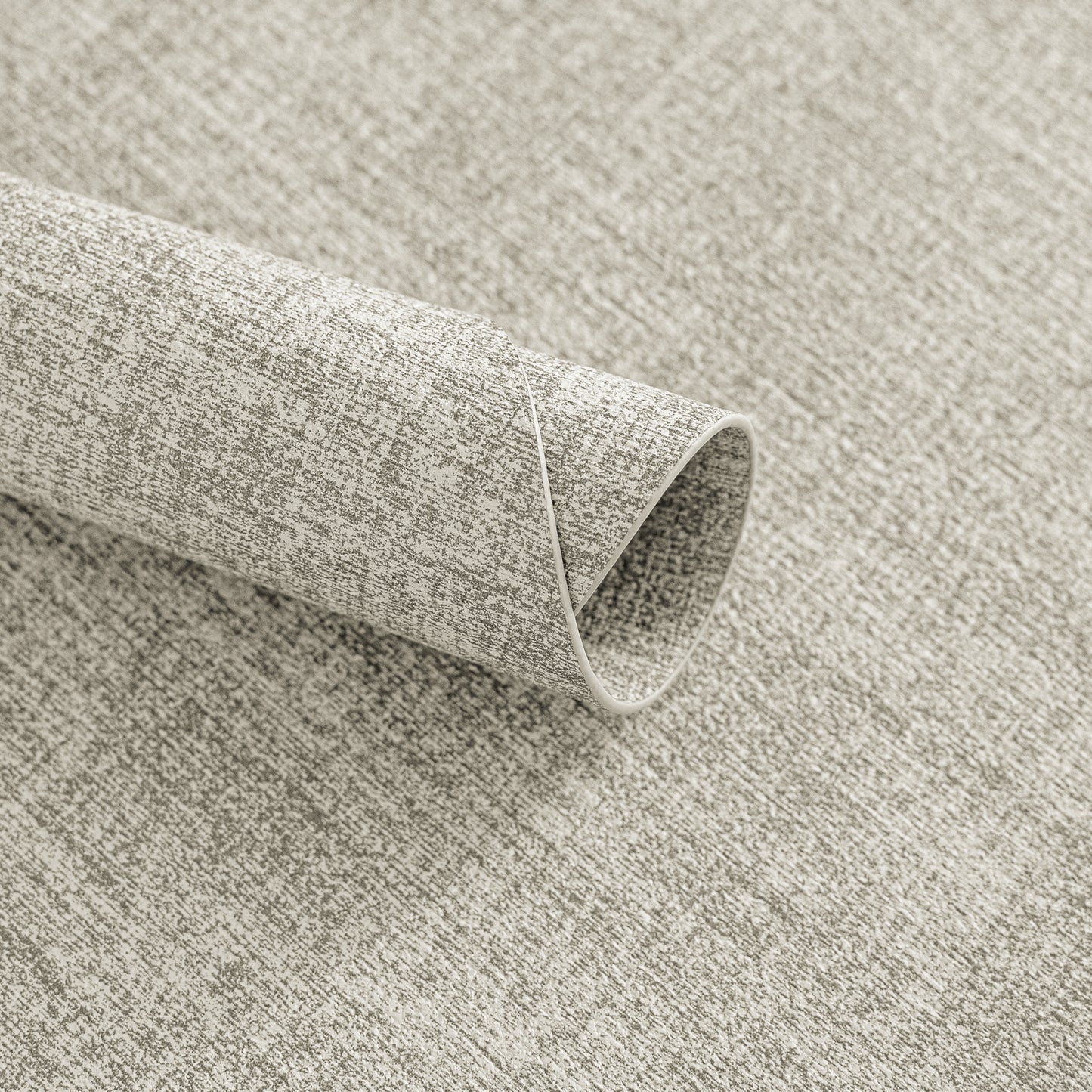 Polyurethane Linen-textured 100% Waterproof Oil-Proof Wipeable Heat Resistant Round Placemats Set in Beige