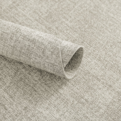 Polyurethane Linen-textured 100% Waterproof Oil-Proof Wipeable Heat Resistant Round Placemats Set in Beige