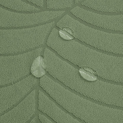 Polyester 100% Waterproof Leaf Pattern Chair Covers in Green