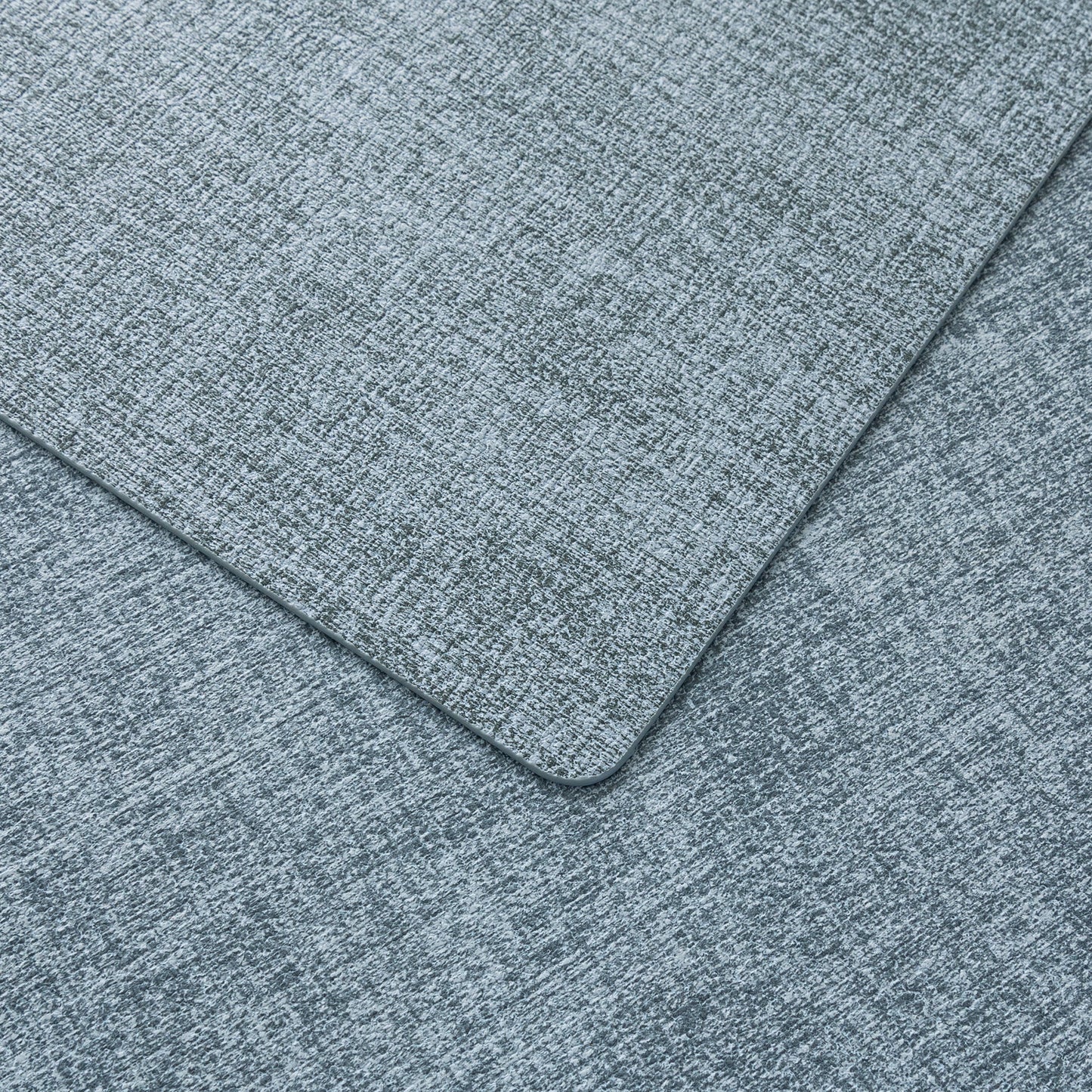 Polyurethane Linen-textured 100% Waterproof Oil-Proof Wipeable Heat Resistant Placemats Set in Sky Blue